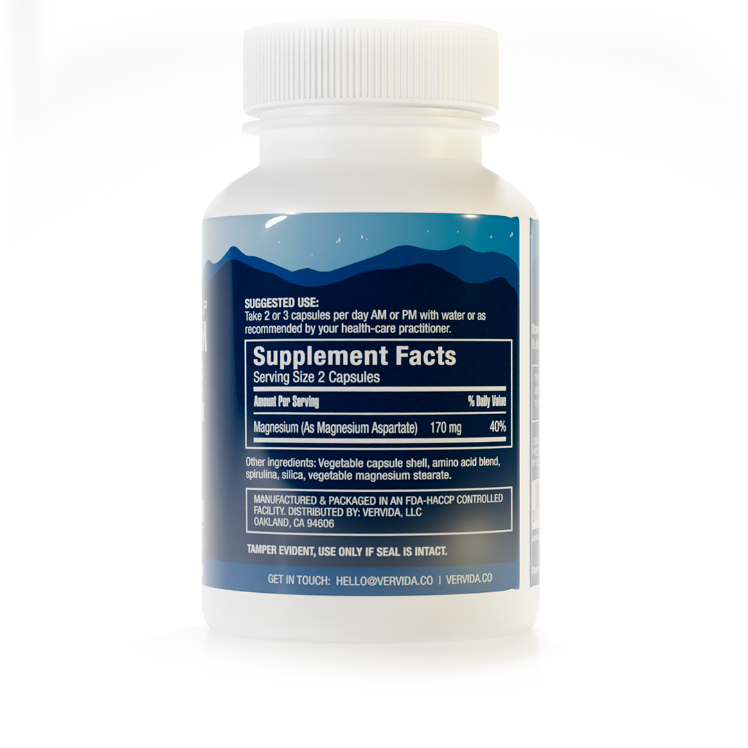 Vervida™ Magnesium Aspartate - 85 mg - 90 Veg Capsules
