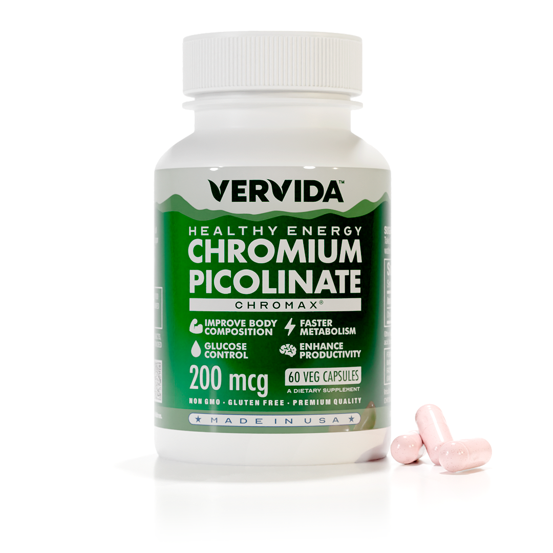 Vervida Chromium Picolinate - 200 mcg Per Veg Capsule